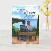 Gay Young Interracial Couple Jubiläum Karte (Gelbe Blume)