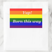 GAY- YUP GEBOREN SO - STICKER (Tasche)