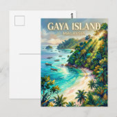 Gaya-Insel Malaysia Postkarte (Vorne/Hinten)