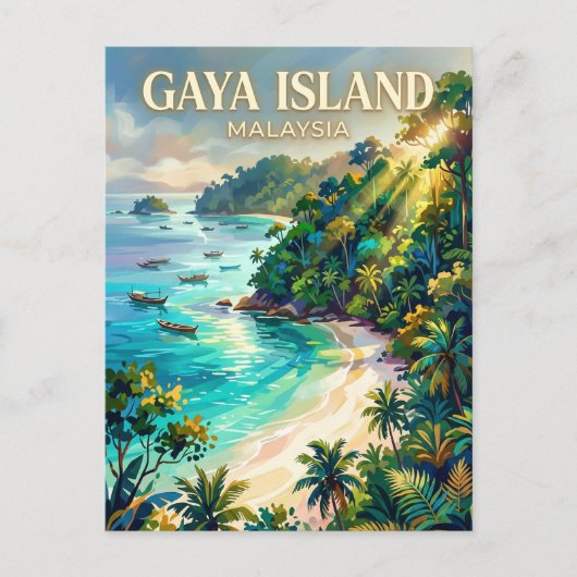 Gaya-Insel Malaysia Postkarte (Vorderseite)