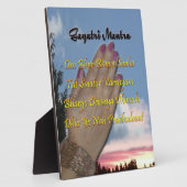 Gayatri Mantra Gebet Om Bhur Bhuvah, Plaque Fotoplatte (Seite)