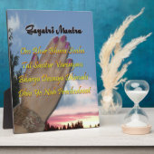 Gayatri Mantra Gebet Om Bhur Bhuvah, Plaque Fotoplatte (Seite)