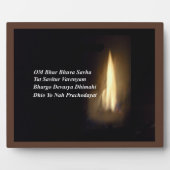 Gayatri Mantra Gebet Om Bhur Bhuvah, Plaque Fotoplatte (Vorderseite)