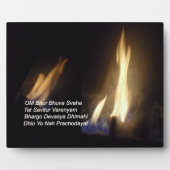 Gayatri Mantra Gebet Om / Om Bhur Bhuvah, Plaque Fotoplatte (Vorderseite)