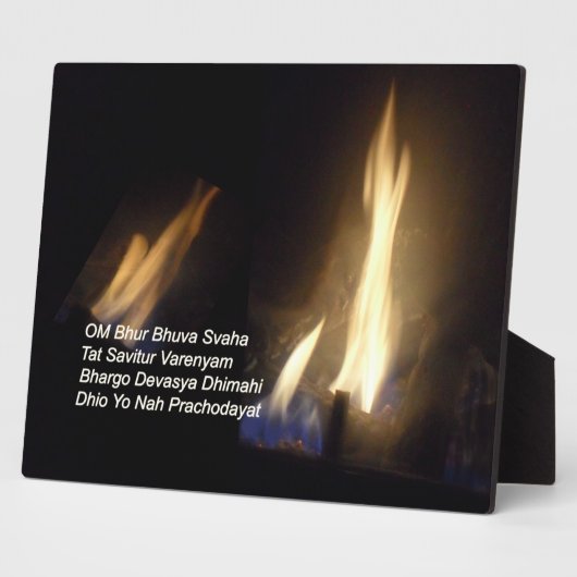 Gayatri Mantra Gebet Om / Om Bhur Bhuvah, Plaque Fotoplatte (Seite)