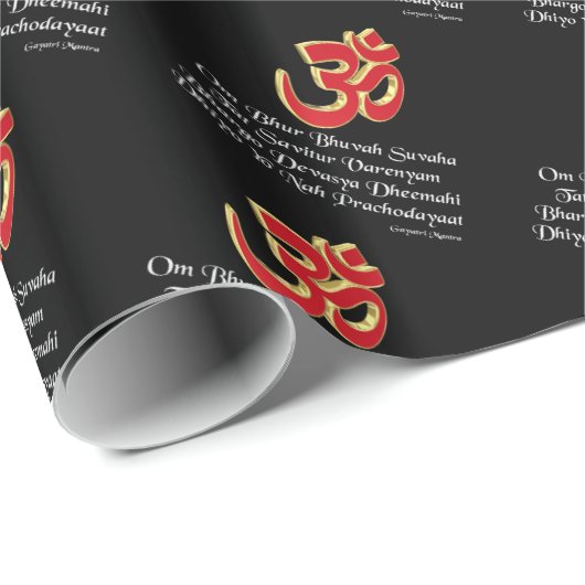 Gayatri Mantra Geschenkpapier (Rolleneckpunkt)