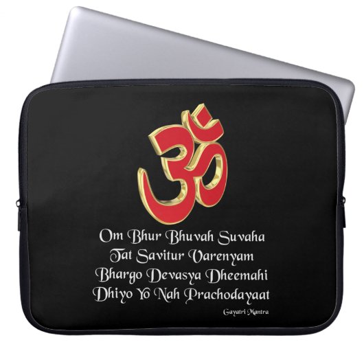 Gayatri Mantra Laptopschutzhülle (Vorderseite)