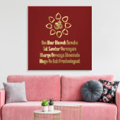 Gayatri Mantra Leinwanddruck (Insitu (Wohnzimmer))