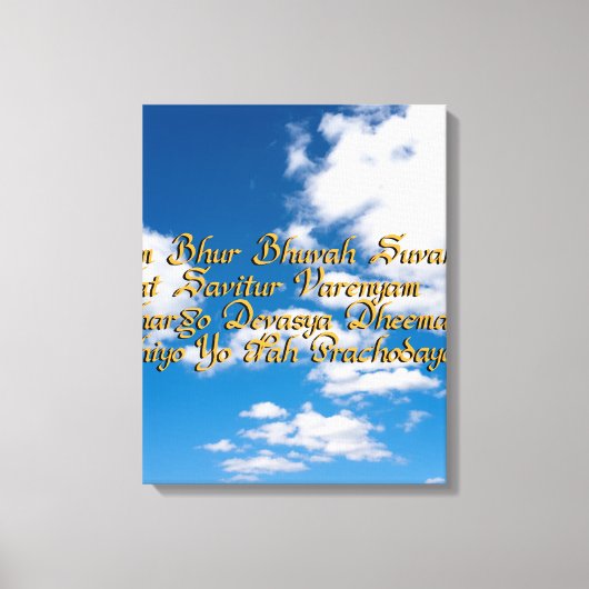 Gayatri Mantra Leinwanddruck (Vorderseite)