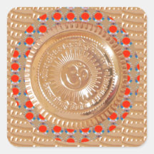 GAYATRI Mantra n OmMantra Symbol Embossed GOLD