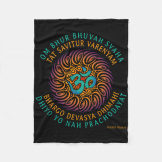Gayatri Mantra Om Symbol Spiritual Yoga Clothing  Fleecedecke