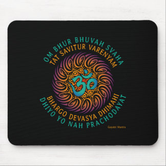 Gayatri Mantra Om Symbol Spiritual Yoga Clothing  Mousepad