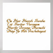 Gayatri Mantra Poster (Vorne)