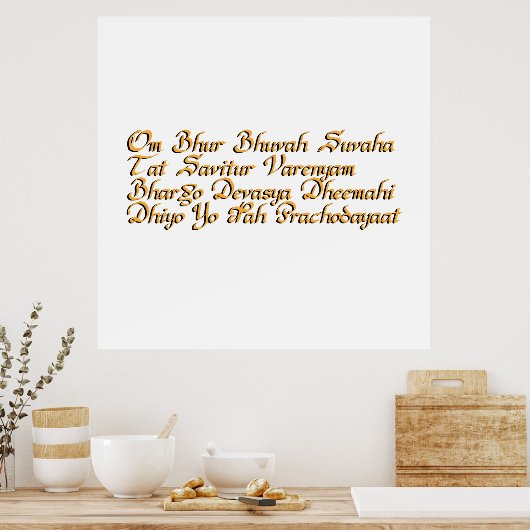 Gayatri Mantra Poster (Küche)