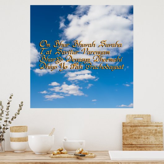 Gayatri Mantra Poster (Küche)