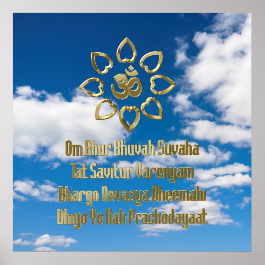 Gayatri Mantra Poster (Vorne)