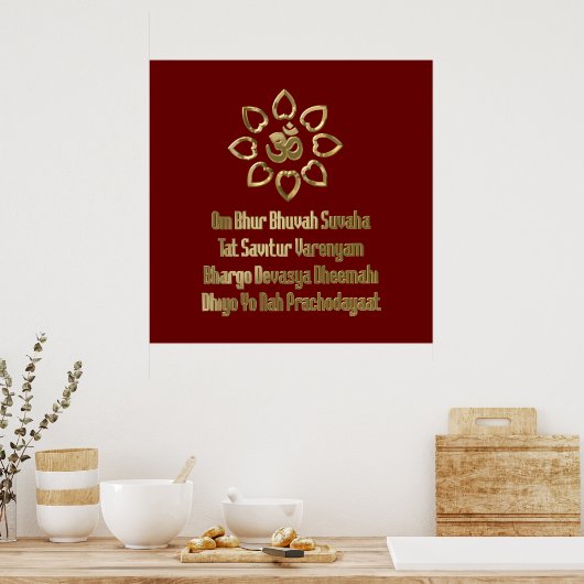 Gayatri Mantra Poster (Küche)