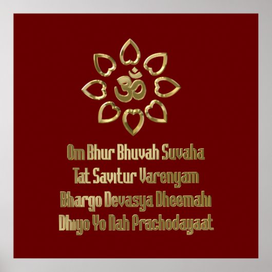 Gayatri Mantra Poster (Vorne)