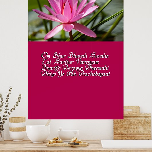 Gayatri Mantra Poster (Küche)