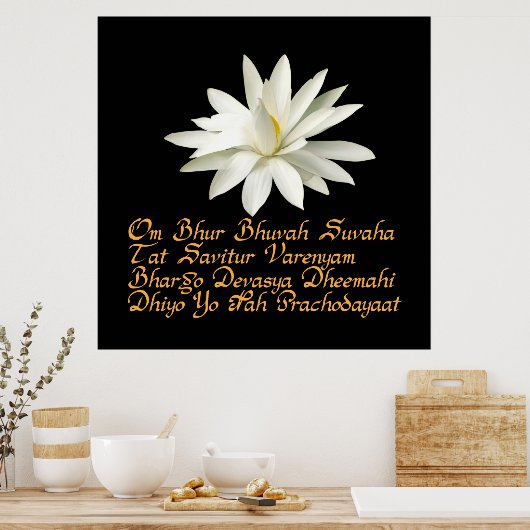 Gayatri Mantra Poster (Küche)