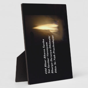 Gayatri Mantra Prayer Om Bhur Bhuvah, Plaque Fotoplatte