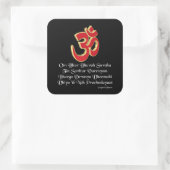 Gayatri Mantra Quadratischer Aufkleber (Tasche)
