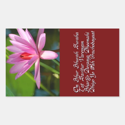 Gayatri Mantra Rechteckiger Aufkleber (Vorderseite)