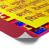 Gayatri Mantra Script Sanskrit Spiritueller Chor Poster (Ecke)
