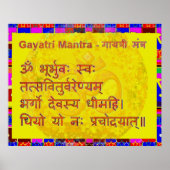 Gayatri n OM Mantra von Naveen Joshi Poster (Vorne)