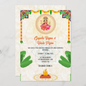 Gayatri Yagna Vastu Pujan Hindu Indiu Einladung (Vorne/Hinten)