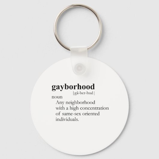 GAYBORHOOD (Definition) Schlüsselanhänger (Vorderseite)