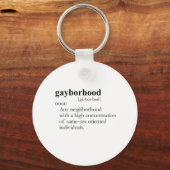 GAYBORHOOD (Definition) Schlüsselanhänger (Vorderseite)