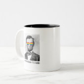 Gaybraham Lincoln Pride Zweifarbige Tasse (Vorderseite Links)