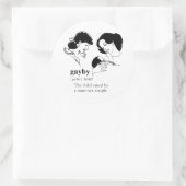 GAYBY (Lesbisch) Runder Aufkleber (Tasche)
