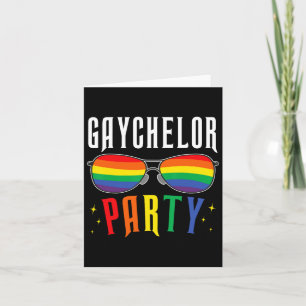 Gaychelor Gay Lesbian Lgbtq Pride Bachelor Party W Karte