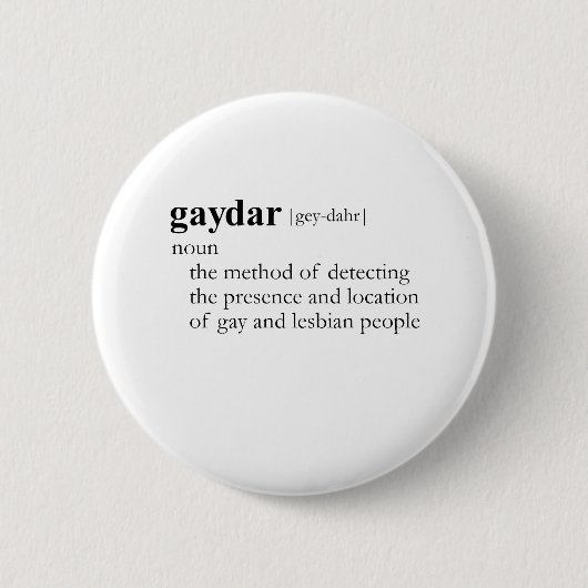 GAYDAR BUTTON (Vorderseite)