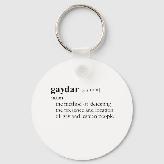 GAYDAR (Definition) Schlüsselanhänger (Vorderseite)