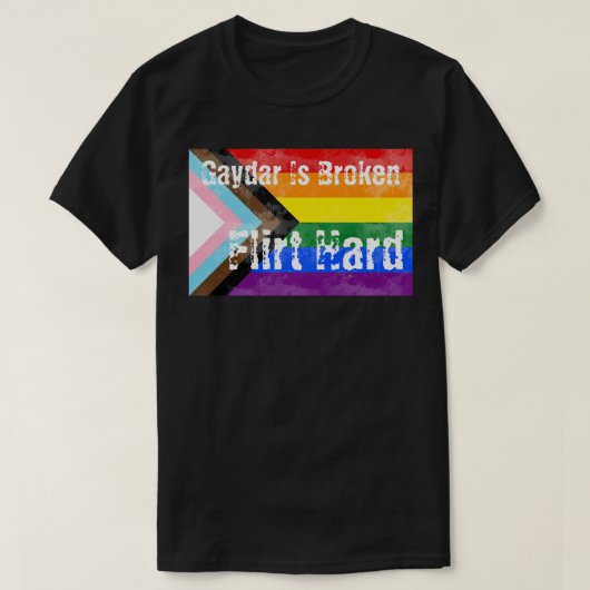 Gaydar ist ein gebrochener, flirter Stolz T-Shirt (Design vorne)