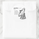 GAYDAR RUNDER AUFKLEBER (Tasche)