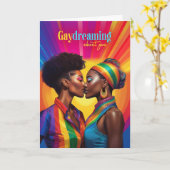 Gaydreaming Afrikanisch-Amerikanisch-Lesbische Rai Karte (Gelbe Blume)