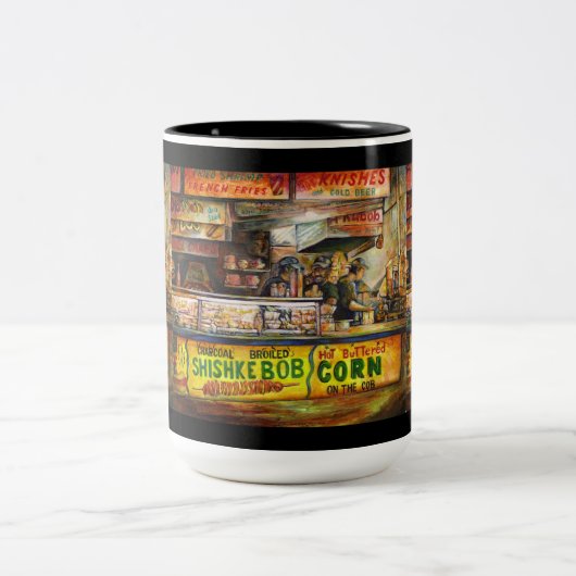 Gaye Elise Beda, elegant, künstlerisch, Coney Isla Zweifarbige Tasse (Mittel)