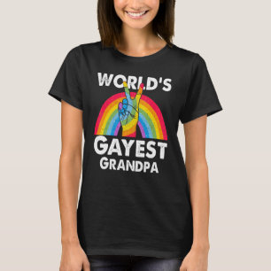 Gayest Grandpa Proud Papa Pride Monte Raine T-Shirt