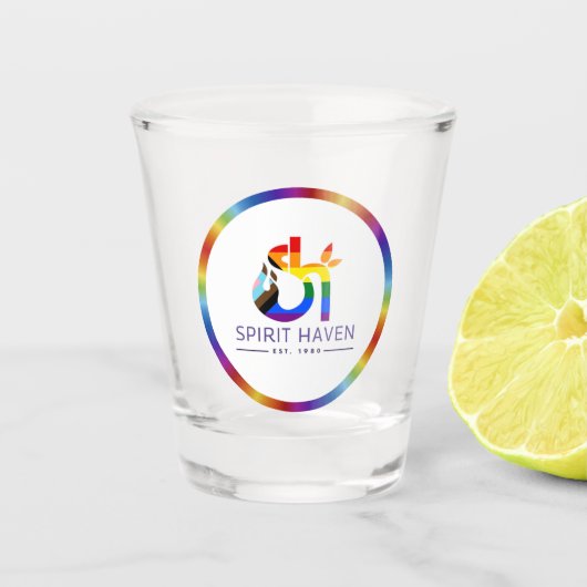 Gayest Logo je Shootglas Schnapsglas (Vorderseite)