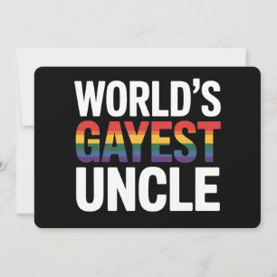 Gayest Uncle LGBTQ Gay Pride der Welt Ally Rainbow Einladung