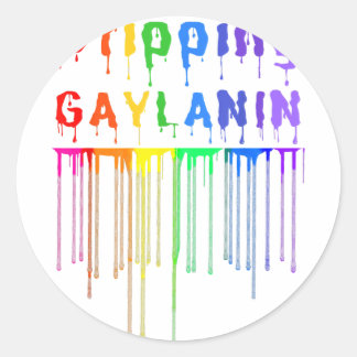 Gaylanin Gay Melanin Tropfsteinhöhle Gay Pride Mon Runder Aufkleber