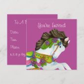 Gayle Carousel Pferd Einladung (Vorne/Hinten)