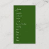 Gayle Karussell-PferdeVisitenkarte Visitenkarte (Rückseite)