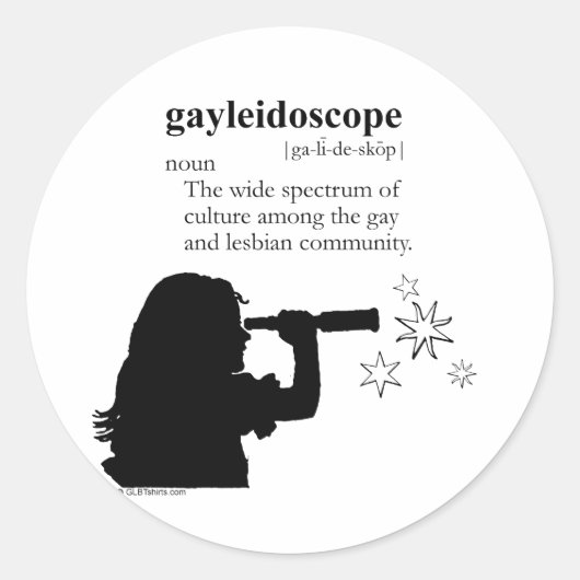 GAYLEIDOSCOPE RUNDER AUFKLEBER (Vorderseite)