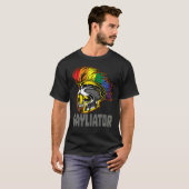 Gayliator Sword Fighter Helmet with Rainbow Feathe T-Shirt (Vorne ganz)