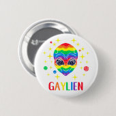 Gaylien Gay Pride Button (Vorne & Hinten)